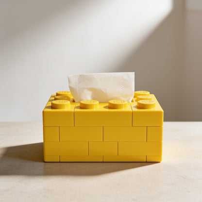 Building Block Tissue Box — Yellow