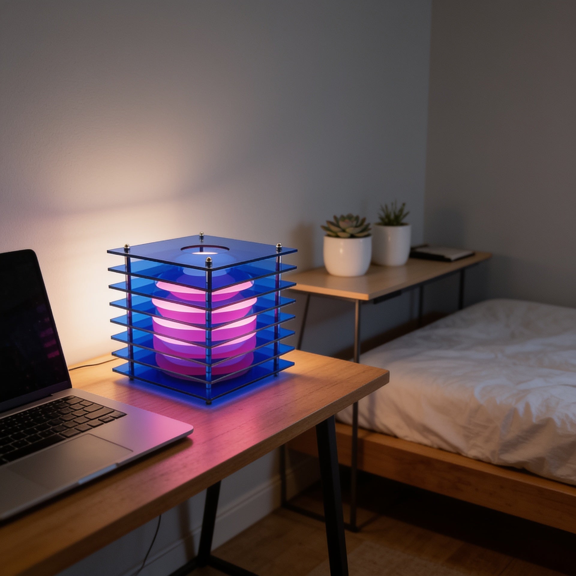 Acrylic Sphere Ambient Desk Lamp — medium lifestyle