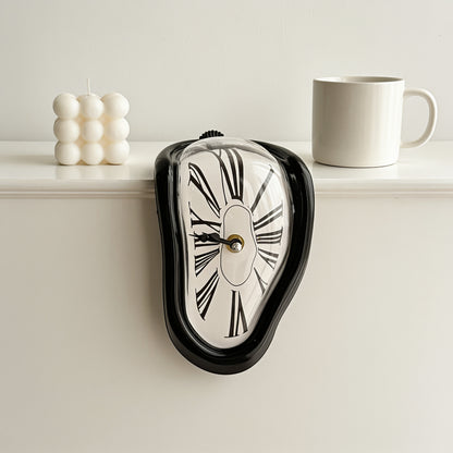 Melting Distorted Wall Clock - Shelf Close-Up