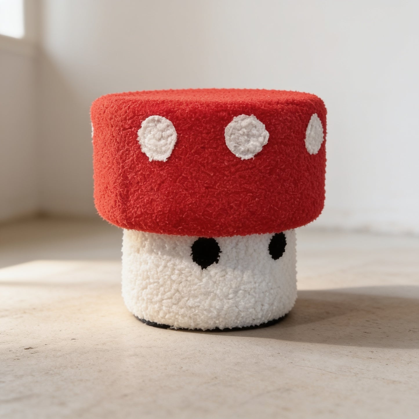 Solid Wood Mushroom Dice Stool — 1pc Mushroom stool