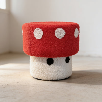 Solid Wood Mushroom Dice Stool — 1pc Mushroom stool
