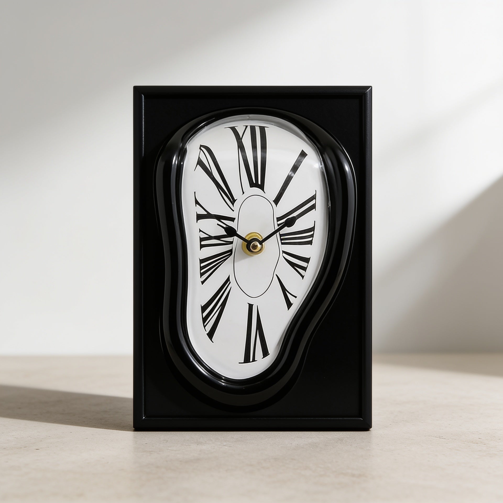 Surreal Melting Shelf Clock — Black