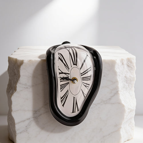 Melting Distorted Wall Clock - Studio Shot