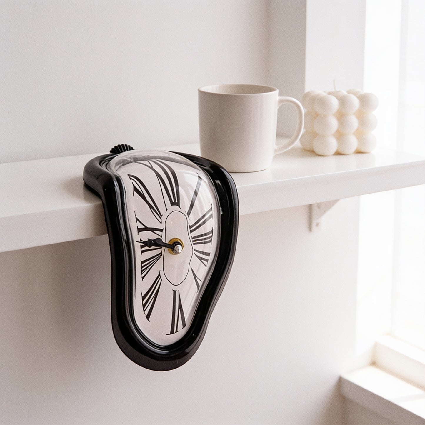 Melting Distorted Wall Clock - Room Mid Shot