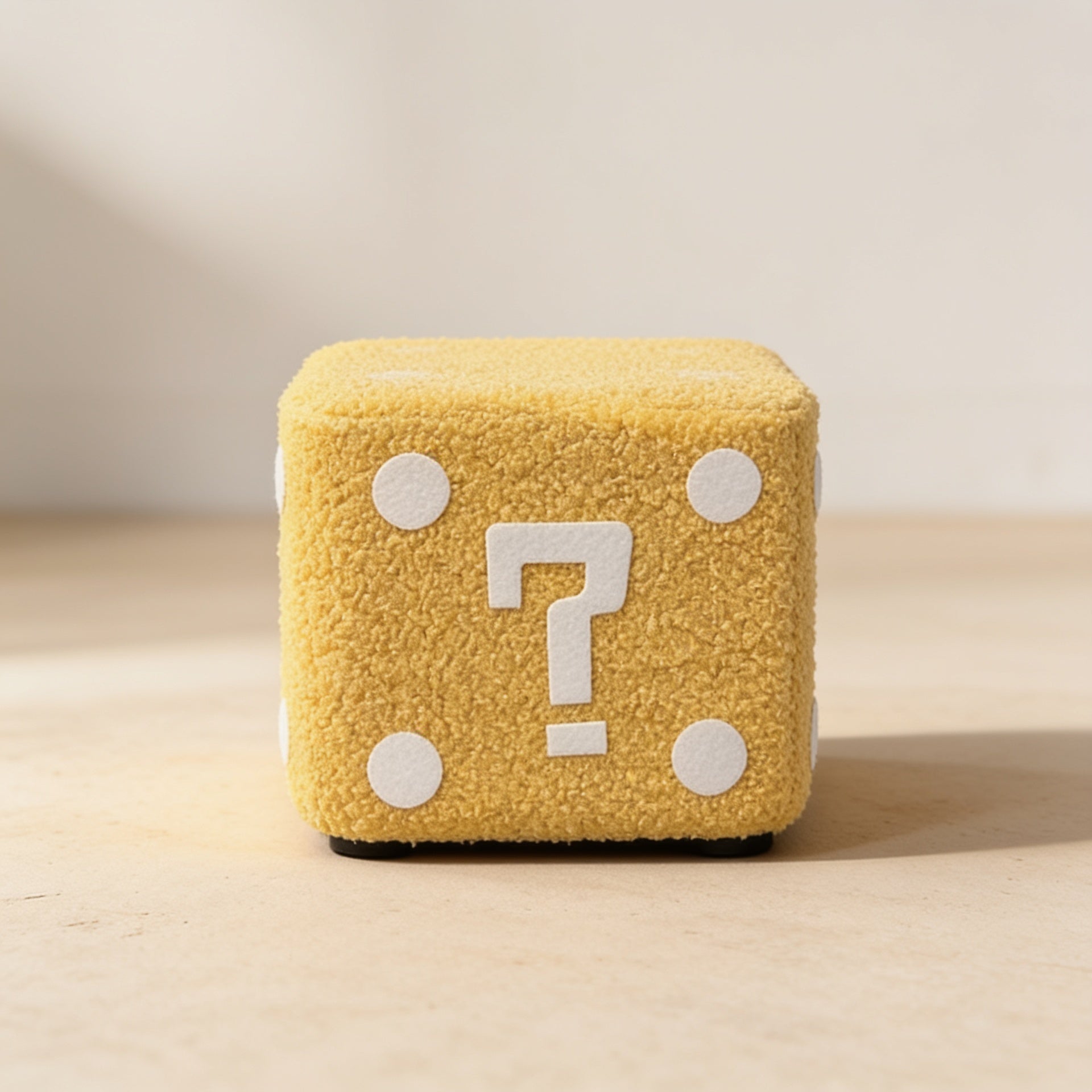 Solid Wood Mushroom Dice Stool — 1pc cube stool