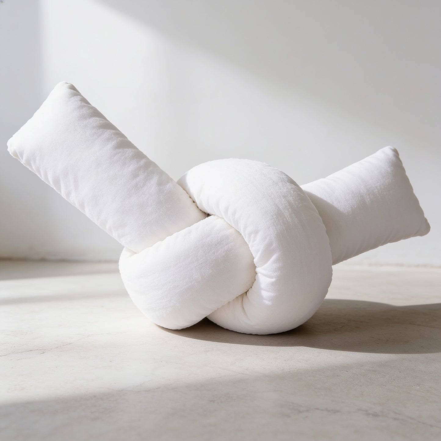 Chain Pillow 85cm White Knot