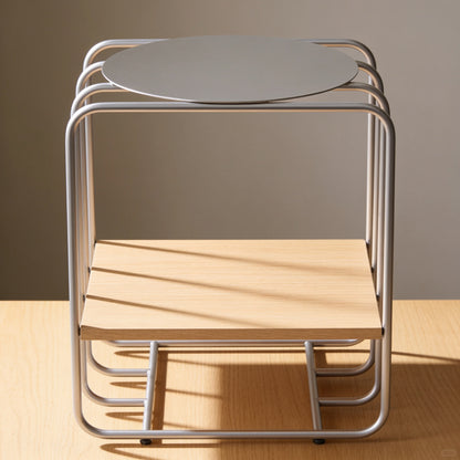 Minimalist Iron Art Side Table — studio shot